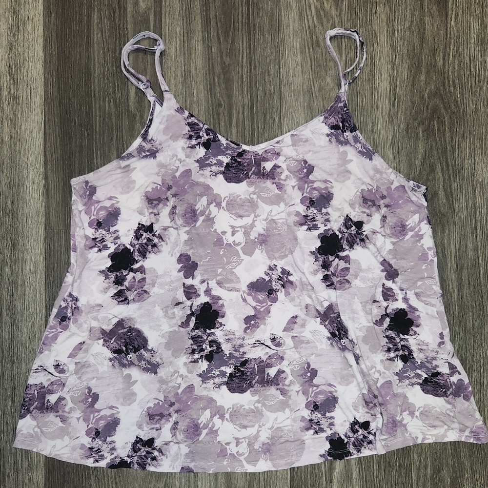 TORRID Floral Tank Top Size 2 Purple